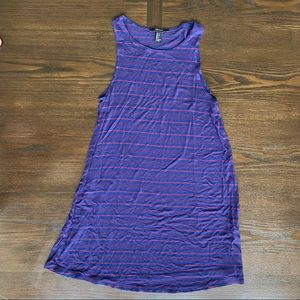 Blue and red tank top dress